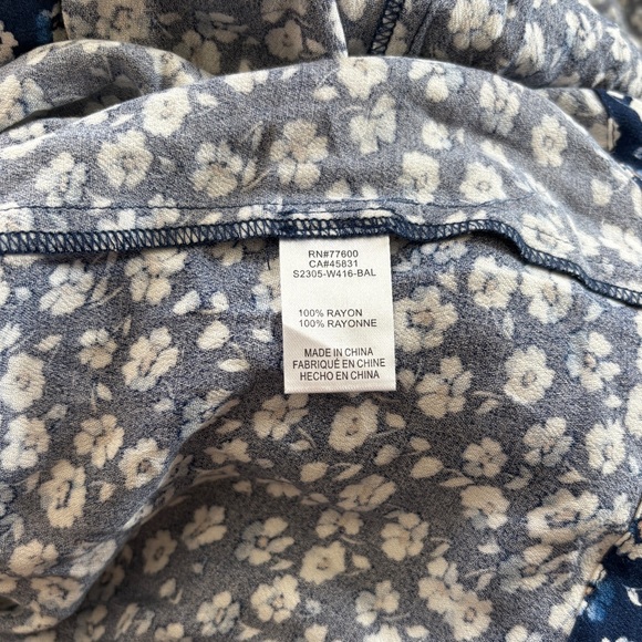 NWT Saltwater Luxe Blue & White Baltic Floral Tiered Skirt Maxi Dress Size Small - Picture 7 of 10